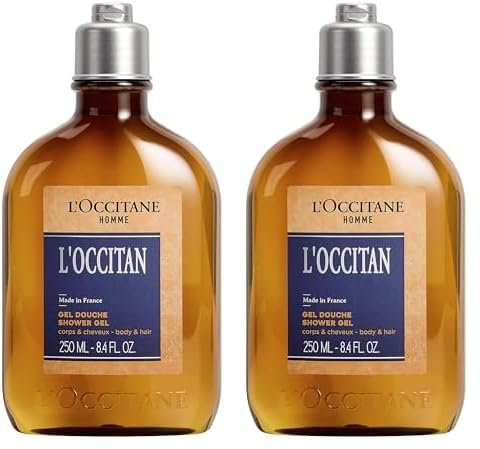 L'OCCITANE Homme L'Occitan 2 in 1 Shampoo & Shower Gel 250 ml | Aromatic Lavender Scent | Vegan & 99% Readily Biodegradable | Luxury & Clean Men's Beauty Hair & Body Wash for All Hair & Skin Types