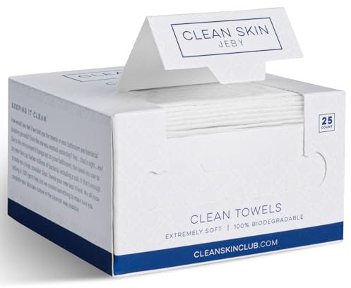 LOPHE Gesichtstücher, 25 Stück Ultra-Weiche Face Towels Einweg-gesichtstücher, Duftfrei, Gesichtsreinigungstücher für Nasse Oder Trockene Anwendung, 20 * 20cm
