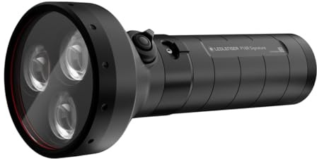 Ledlenser P18R Signature LED-Taschenlampe, wiederaufladbar, 7000 Lumen, extrem hell, 630 m Fokus, 8 Modi, USB-C, IP68 wasserdicht, 45 Stunden Laufzeit, Suchscheinwerfer, Camping, Wandern, Notfall