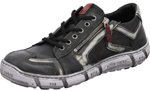 KRISBUT 5788-1 Herren Schnürschuh Leder schwarz schwarz