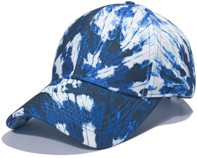 Baseball Cap Unisex Tie Dye Baseballkappe Baumwolle Verstellbare Basecap | Unisex Baseball Cap mit trendigem Tie Dye Muster, stylische Basecap für Damen und Herren mit individuellem Look.