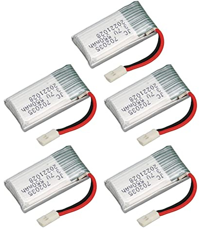 Lazmin112 5pcs RC Drone Batterie, 3,7V 550mAh TéléCommande UAV Batterie de Secours, Reménage