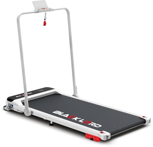 BLACK LORD Tapis roulant, Walking pad 12/16 km/h, Tappetino da corsa con/senza inclinazione del 9%, Sotto la scrivania, Portatile, Silenzioso, Display LED, App, Capacità di carico 140 kg