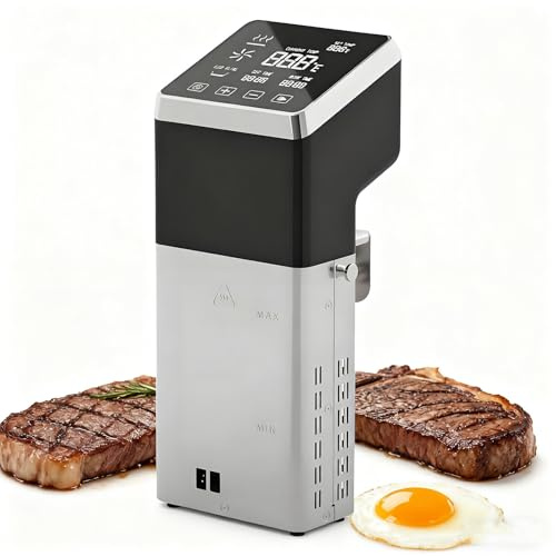 GESAIDES Sous Vide 1600W, Sous Vide Stick Circolatore di Immersione, Sous Vide Stick, capacità 70 l, Pompe 25 l/min, Cottura Sottovuoto per Cena in Famiglia, Pasti Natale
