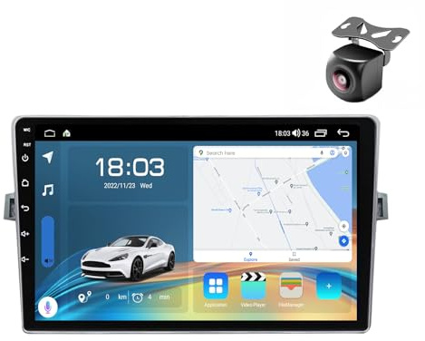 Android 15 Autoradio für Toyota Verso R20 2009 2010 2011-2018 GPS Navigation 9 Zoll Touchscreen Auto Stereo Mit Multimedia-Player Car Radio SWC RDS BT5.0 Carplay Android Auto (Y3 8Core 2+64G)