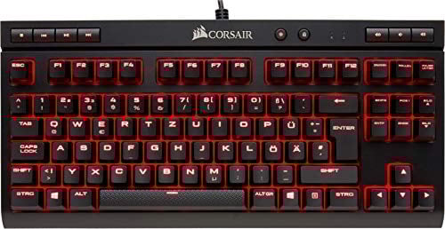 Corsair Mechanical Gaming Keyboard (QWERTZ), Black Cherry MX Red (Easy & Fast)