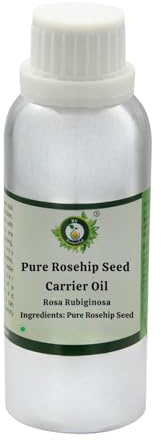 R V Essential Reines Hagebutte Seed Träger Öl 300ml (10 Unzen) - Rosa Rubiginosa (100% rein und natürlich kaltgepresstes) Pure Rosehip Seed Carrier Oil