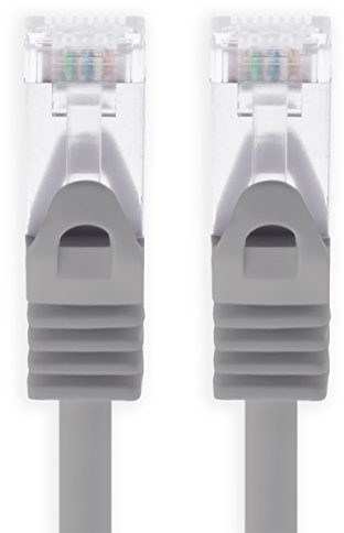 0,5m - grau - 1 Stück CAT.7 Netzwerkkabel Sftp (Rohkabel) Patchkabel (SET) 10000Mbit/s - 500 MHz konfektioniert mit 2 RJ45 Stecker Cat6a