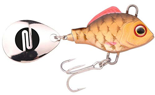 SPRO ASP Spinner UV– Searchbait mit original Gamakatsu Haken zum Angeln auf Raubfisch, Spinnangeln, Gewicht:28g, Farbe:Rudd UV