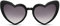 Cheapass Sonnenbrille Herz-Förmig Schwarz UV-400 Cat-Eye Katzenauge Plastik Damen Frauen