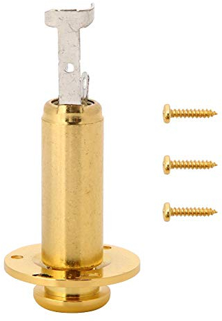 Bnineteenteam Embout de Sortie en métal 1/4 Pouce Jack Jack pour Guitare électrique Acoustique(Gold)
