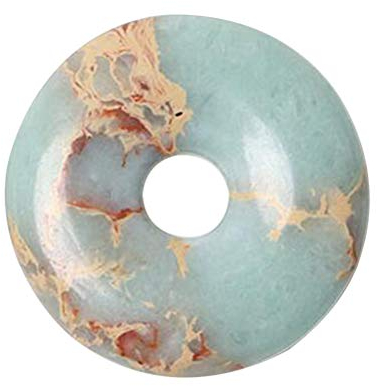 35mm Kaiserlicher Jaspis AnhäNger Retro Diy Buddha Kette Schmuck ZubehöR FüR Dekoration Und Geschenk, Donut Form, Mehrfarbig