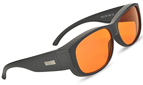 Spectra479 - Passend für über 99,9% Blaulicht-blockierende Brillen zum Schlafen. Bernsteinfarbene Nachtbrillen – Verwandeln Sie Ihre Seh- und Lesebrille in erstklassige blaue Blocker