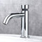 Robinet d'eau froide en laiton pour salle de bain, robinet de lavabo à fermeture automatique, robinets d'économie d'eau, chromé