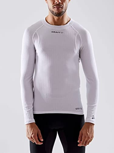Craft Active Extreme X CN LS Baselayer Herren, M, Weiß, Activewear für Herren Langarm, Waffelstrick-Design, Temperaturmanagement, für kalte Temperaturen, recyceltes Polyester