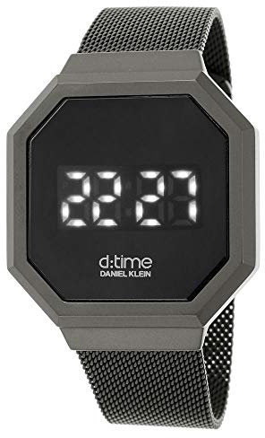 DANIEL KLEIN d-time Herren-Armbanduhr DK.1.12399-6 mit Metallgehäuse, Mesh-Armband, Grau, Armband
