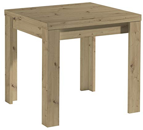 DEINE TANTE EMMA 0560_80x80 cm MONZI Asteiche Eiche Nb. Tisch Esstisch Auszugstisch Küchentisch Funktionstisch ausziehbar