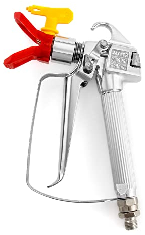 QWORK® Pistola Rociadora Sin Aire + Boquilla Asiento + Boquilla 517, para Graco Wagner Titan Airless Spraying Machine, 3600 PSI / 250 BAR