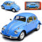 Kins-mart Volkwagen Käfer Coupe Hell Blau 1938-2003 1/24 Modell Auto mit individiuellem Wunschkennzeichen
