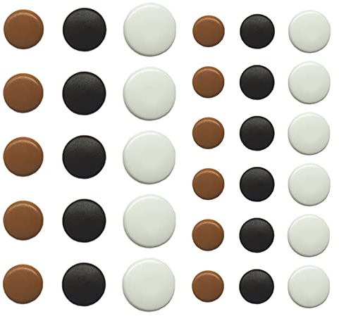 Abdeckkappen für Torx - Zierkappe Blindkappe Innensechskant (TX 15, dunkelbraun (RAL 8014), 100)