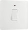 BG Electrical Single Wall Switch with LED Power Indicator, Double Pole, Screwless Front Plate, Round Edges, Evolve, Pearlescent White, 20A, PCDCL31W