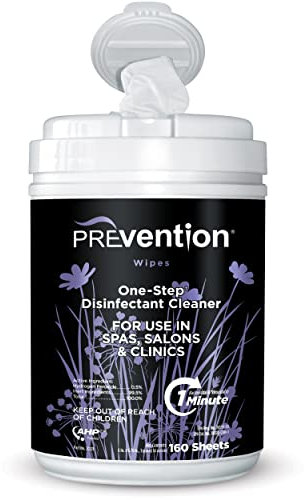 Prevention All-Purpose Cleaning Wipes - One-Step Cleaner Surface Wipes for Professionals in Spas, Salons & Clinics, Wipes Bucket 160 ct (1 Pack)