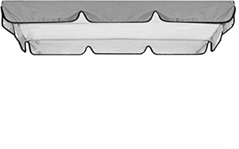Swing Awning Set Canopy, Outdoor Two Seater Ceiling Cover Swing Chair Canopy Replacement, Waterproof Accessories For Garden Bench Grey