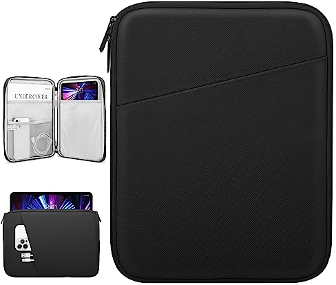 Dadanism 13 Zoll Tablet Tasche Sleeve Kompatibel mit iPad Pro 13 M4 2024, iPad Air 13 M3 M2, iPad Pro 12,9 M2 6./5./4./3. Gen, Galaxy Tab S10+ Plus/S9 FE+/S9+ Plus 12,4, Tab P12 12,7, Schwarz