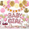 Palloncini Gender Reveal Baby Shower Decorazione Ragazza Rosa Bianco Baby Girl Palloncino Alluminio Nascita Bimbo Compleanno Divulgazione di Genere Baby Party