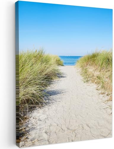 MuchoWow© Leinwand Bilder 30x40 cm Wanddeko Wohnzimmer Aesthetic Room Decor Deko Zimmer Wandbilder Modern Fotogeschenke Strandbilder - Stranddeko - Strandbild - Strand und Meer - Maritime