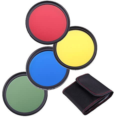 Kameraobjektiv-Farbfilter-Set, 77 mm, Rot, Gelb, Blau, Grün, für Canon EF-S 17–55 mm f/2.8 IS USM Objektiv