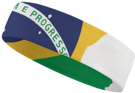Elastisches Stirnband für Herren und Damen, leidenschaftliche, Bunte brasilianische Schweißbänder für Laufen, Fitness, Tennis, Basketball, Yoga und mehr (1 Stück)