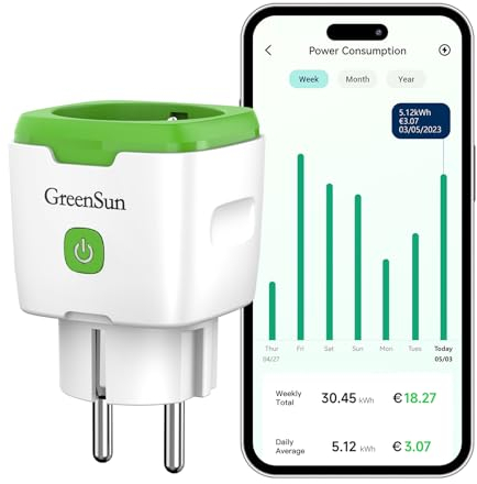 WLAN Steckdose GreenSun Stromzähler für Steckdose Stromverbrauchsmesser Steckdose Stromzähler Steckdose Zeitschaltuhr Steckdose Alexa Steckdose VeSync Steckdose Wifi Steckdose