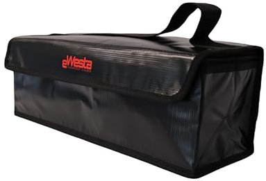 E-Westa Ebike Akku Tasche Feuerfest 45x15x20 cm - Feuersicherheit Akku Tasche - Feuerfeste Box Geeignet für Viele Modelle von Lipo-Akku-Batterien - Feuerfeste Box für Fahrradakku