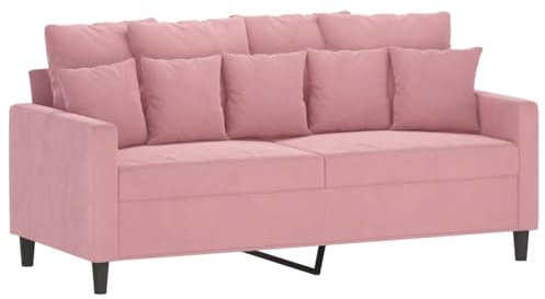 vidaXL Divano a 2 Posti Rosa 140 cm in Velluto, divano, divano da salotto, divano in velluto, divano imbottito, divano a due posti