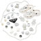 VEGCOO 29 Pcs Unisex Shoe Charms, Metal Bling Crystal Rhinestone Clog Sandals Decorations, Shining Shoe Decoration Charms for Women Girls Boys Kids Birthday Christmas Party Gifts