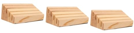 ibasenice 3St Spielkarten Halterung Fliesenhalter Dominoständer Basis für Spielkarten spielkartenhalter Spielkarten aufbewahrung Tischkartenhalter aus Holz Ausstellungsstand Kiefernholz