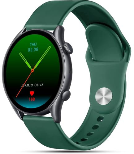 VELULYX Cinturino Silicone 22mm per GTR 47mm/2/2e/3/3 Pro/4/4 Pro/Stratos 3/2, Sportivo Morbido per Xiaomi Watch S1/S1 Active/S3/2
