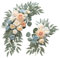 MagiDeal 2x Arche de mariage Fleurs Panneau de bienvenue Décoration Fleurs d'angle Fleurs artificielles pour réception, cérémonie, fête d'anniversaire, Bleu Champagne