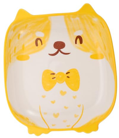 PHENOFICE Ensemble D'assiettes Et de Bols pour Garçons Et Filles Assiette en Céramique pour Animaux Joli Plat de Service Support pour Nourriture pour Garçons Et Filles