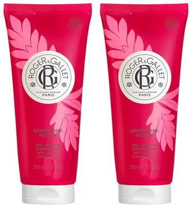 Roger&Gallet - Gel Douche Bienfaisant Gingembre Rouge 200ml - Aloe Vera - Base lavante 100% d'origine végétale - Mousse Onctueuse (Lot de 2)