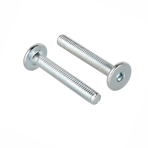 Lot de 10 vis à tête cylindrique M6 x 40 mm avec six pans creux Connecteur de meubles