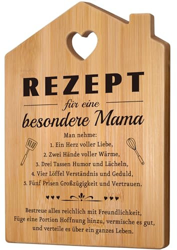Giftasy Geschenke für Mama - Bambus Schneidebrett, Geburtstag, Geburtstagsgeschenk für Mama, Mutter Muttertag Muttertagsgeschenke