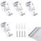 4 Sets Roman Blind Clips, Blind Cord Safety Device, Blind Safety Clips for Cord, Roman Blind P Clip, For Vertical Blinds(Transparent)