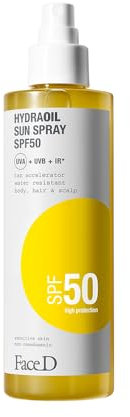Face D Hydraoil Sonnenspray für Körper und Haar, LSF 50, 200 ml