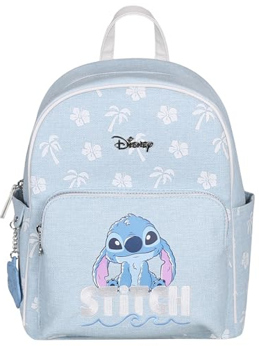 Disney Stitch JUGEND Rucksack für Frauen, geräumig, urbaner Rucksack, Blauer 32x25x13cm (A)