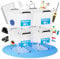 ATHLON TOOLS 4x 80 L Aufbewahrungsboxen mit Deckel, lebensmittelecht - Verschlussclips - 100% Neumaterial Plastik-Box transparent - Kleiderboxen stapelbar