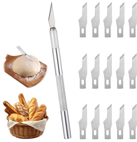 WJIAAA Bäckermesser mit 15 Klingen,Brot Backen Zubehör Brotschneidewerkzeug