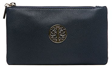 Women's Long & Son Small Clutch, Wristlet, Shoulder ,Cross-Body Bags (Navy)