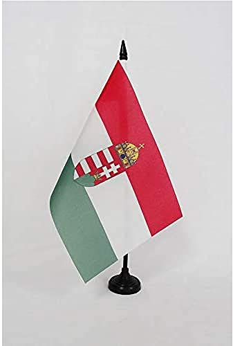 AZ FLAG - Tischflagge Königreich Ungarn 1920-1946 - 21x14 cm - Ungarische Tischfahne 14 x 21 Cm - Flaggen
